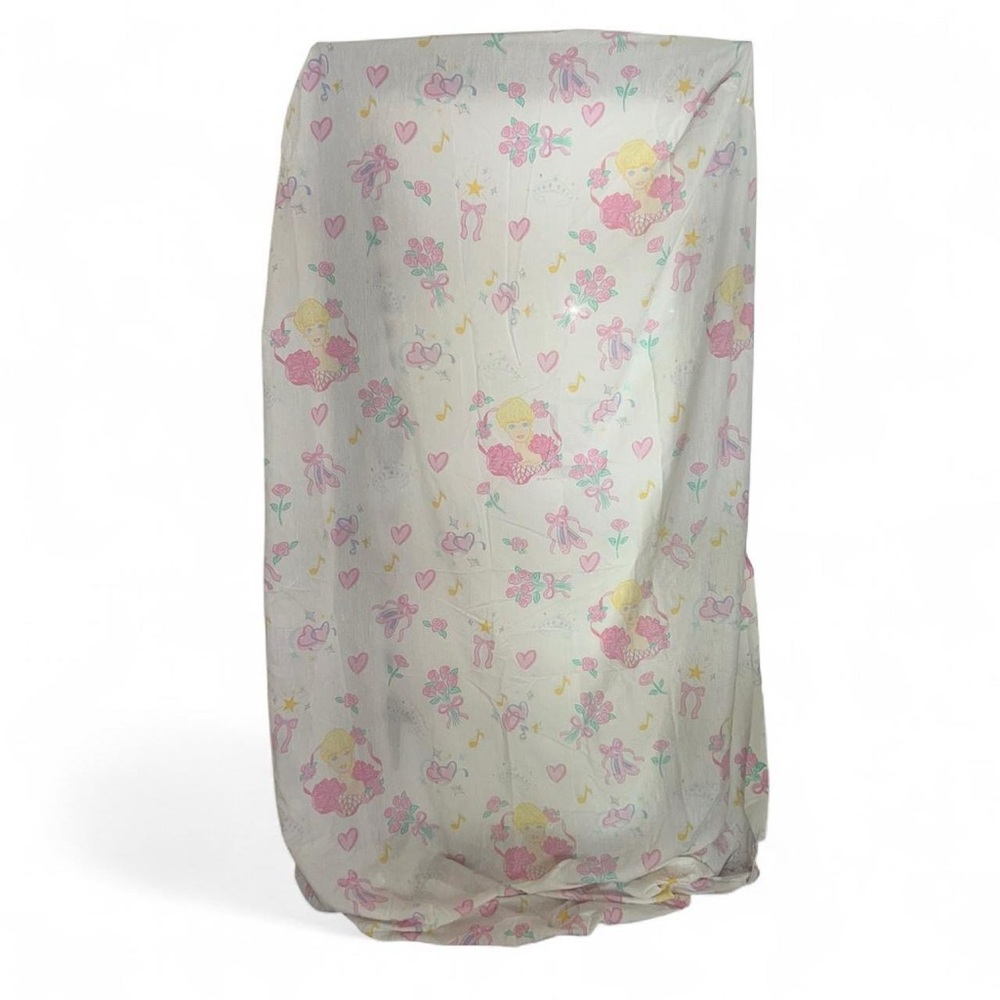 Vintage 1995 BARBIE Ballerina hearts, fitted sheet and sheet, great condition